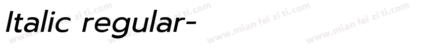 Italic regular字体转换